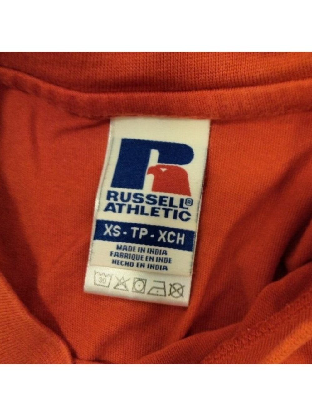 Russell Athletic Womens Crop Graphic T-Shirt Red XS Small - Picture 6 of 6